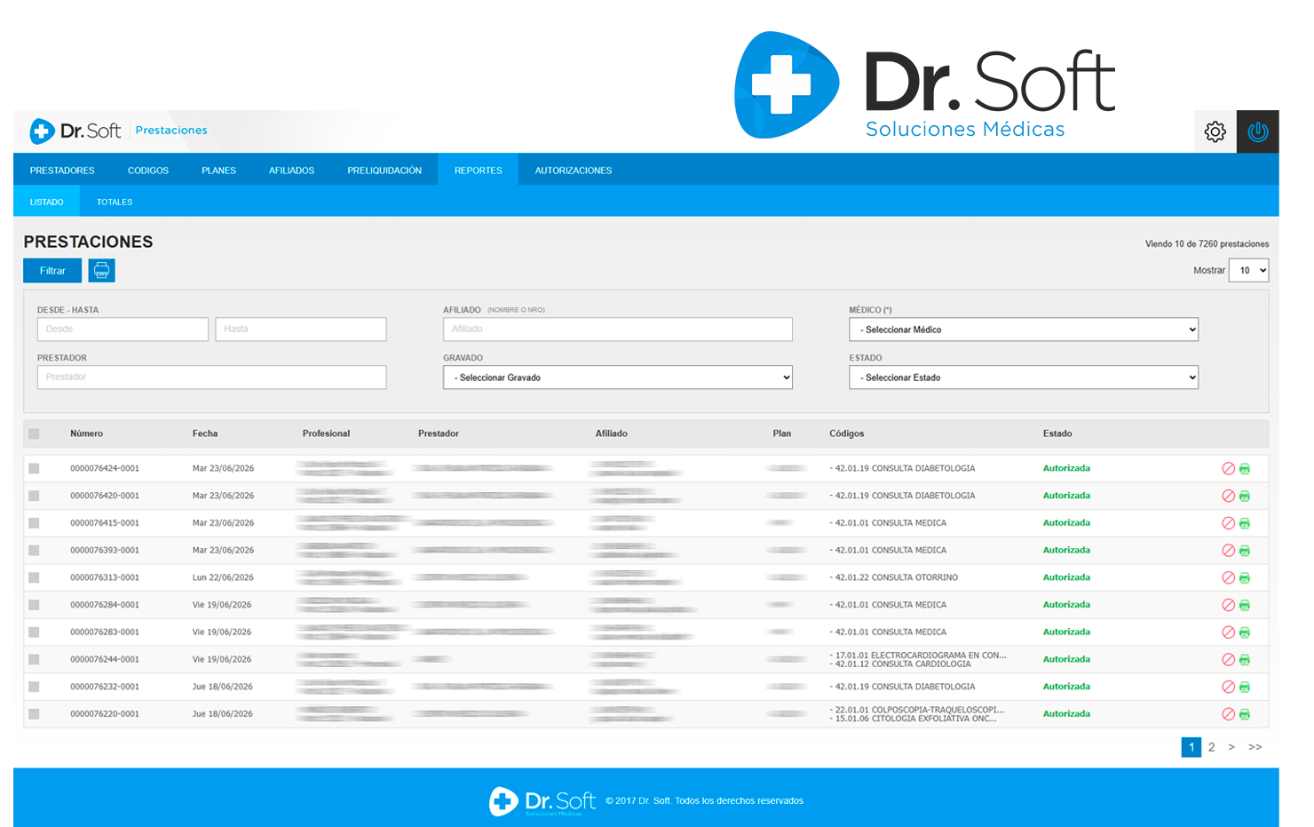 Sistema de gestión para medicina privada